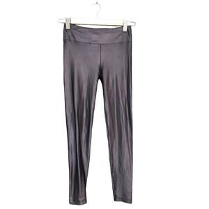 Koral Leggings Lustrous Midrise Silver Grey Crop Infinity Stretchy Small